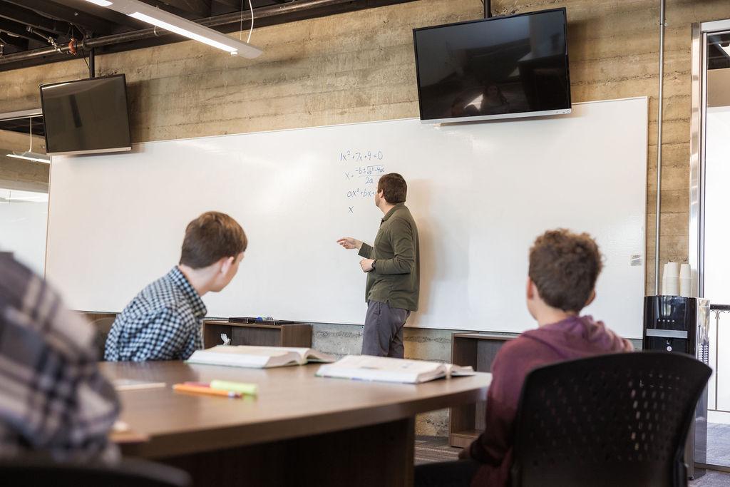 Teacher during lecture at Lydian Academy